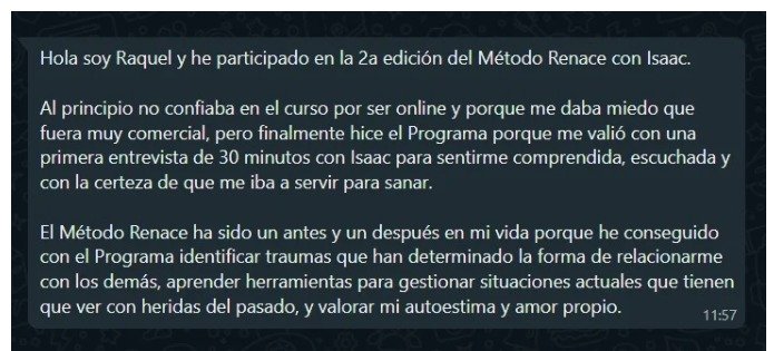 Testimonio de una persona sobre su proceso de cambio con Isaac Díaz