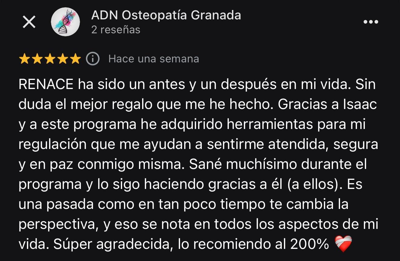 Captura de testimonio de una persona que ha pasado por terapias, cursos o programas de Isaac Díaz
